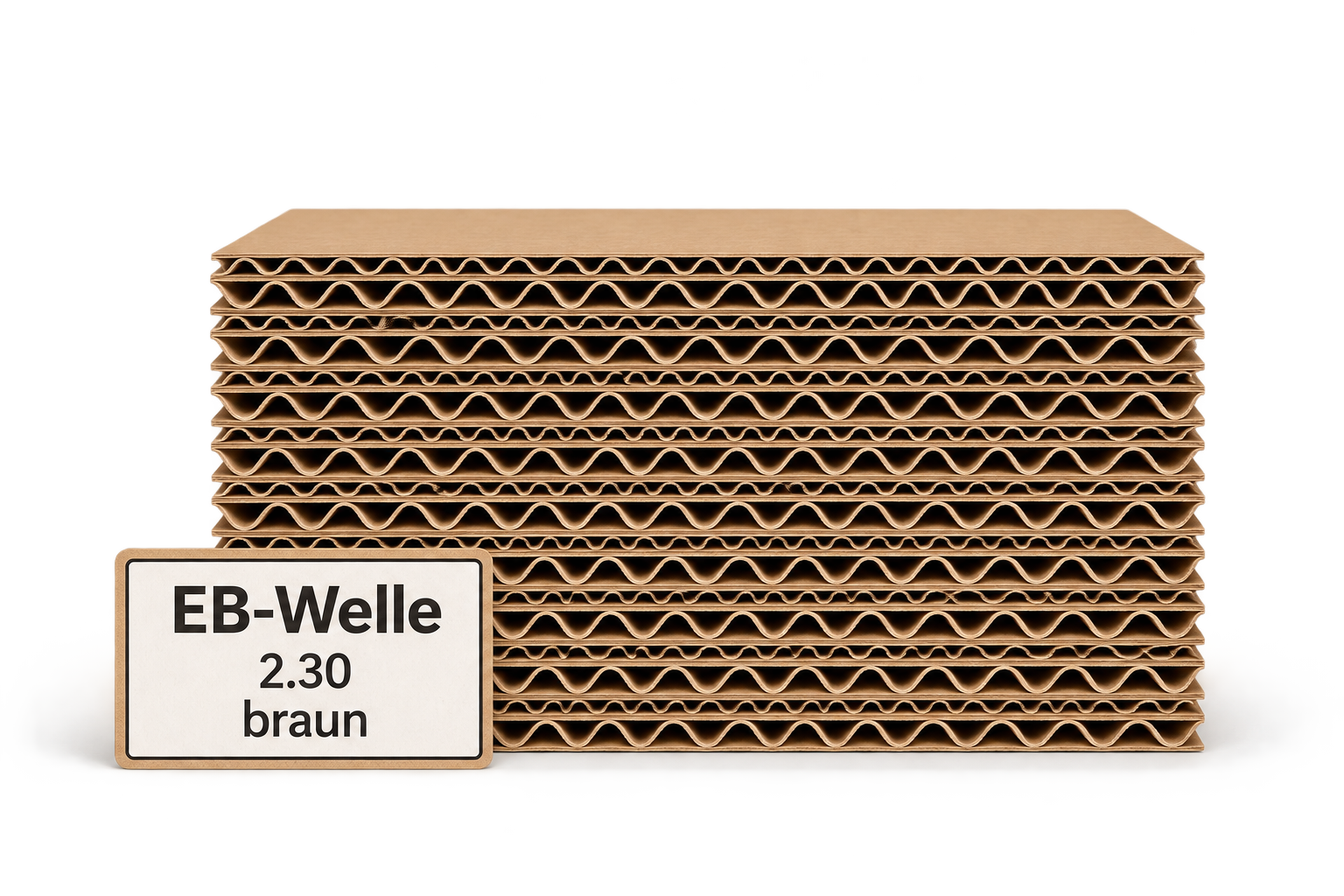 Wellpappe B-Welle 1.30 braun